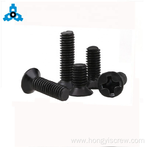 Black CSK phillips machine screw